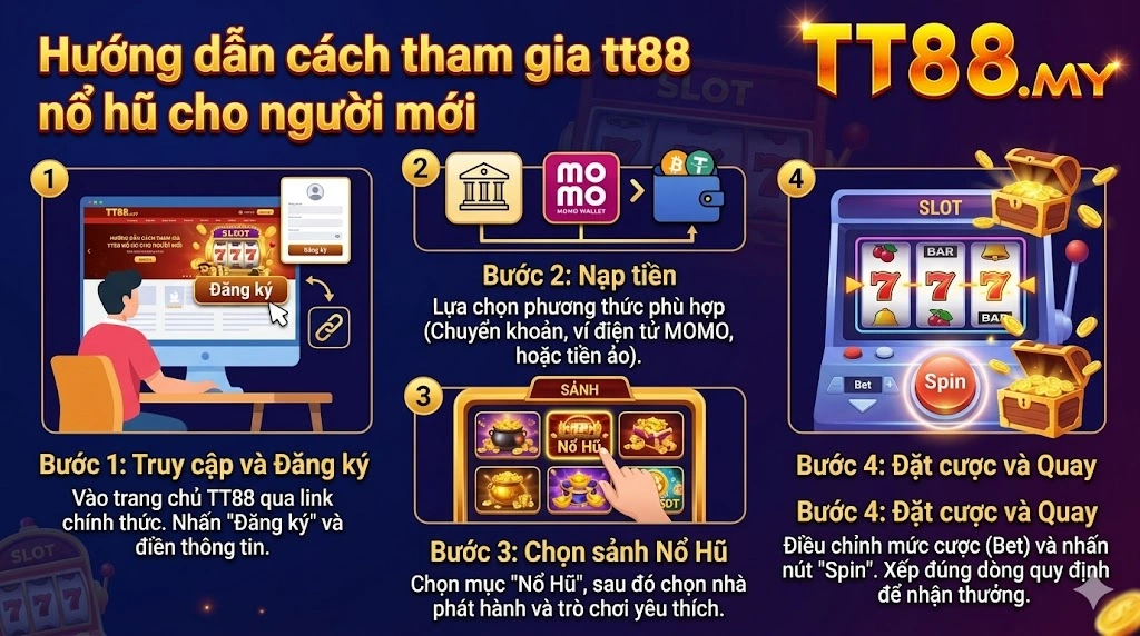 Hướng dẫn cách tham gia tt88 nổ hũ cho người mới